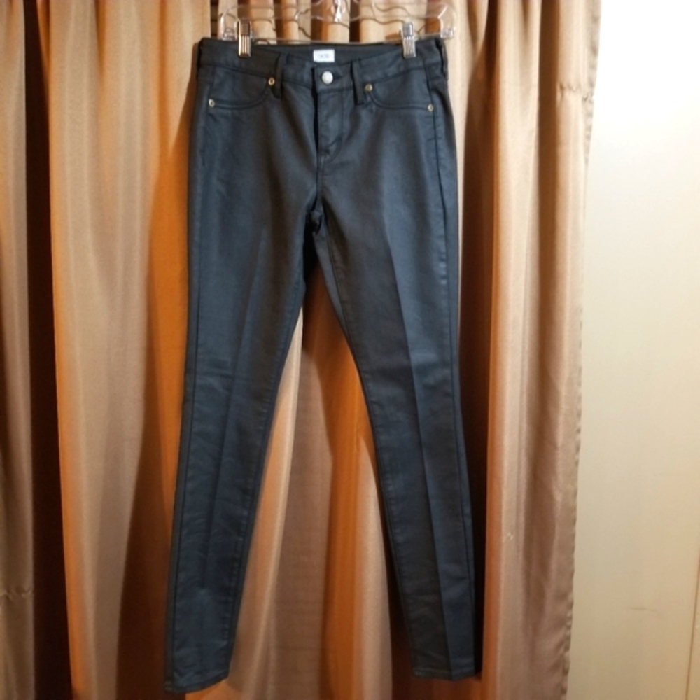 Cache stretchy cotton & polyester size 2 pants that have a leather like feel.